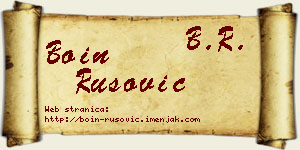 Boin Rusović vizit kartica